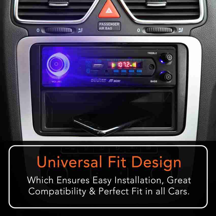 Universal Fixed Panel Car Auto Radio MP3 Player, FM, Bluetooth
