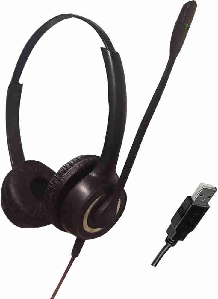 Aria AR18N USB Call Center Headphone with Mic for Call center Use