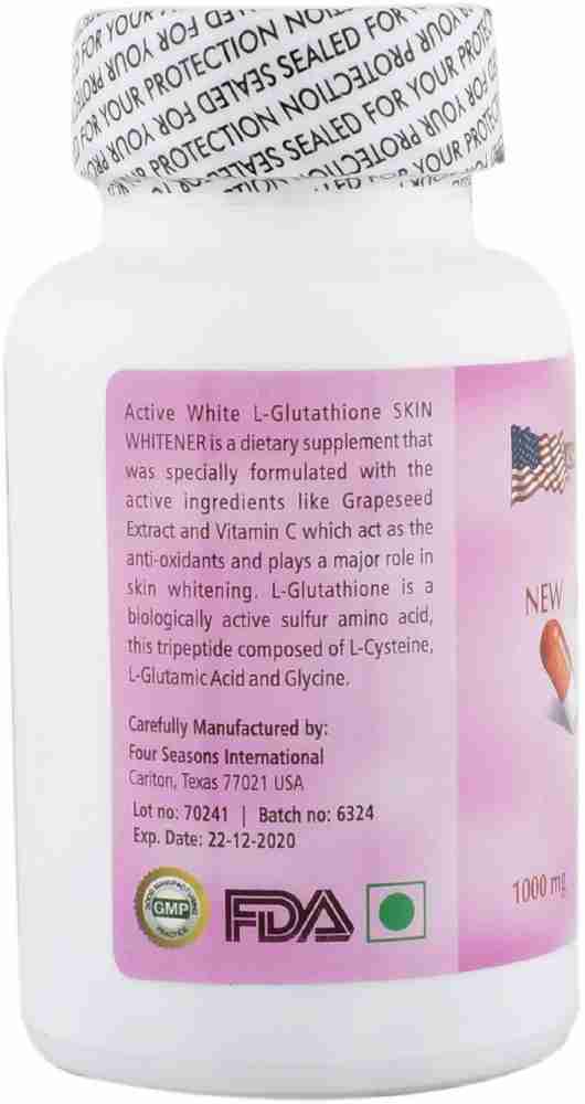 Active White High Antioxidant L Glutathione Skin Whitening 100