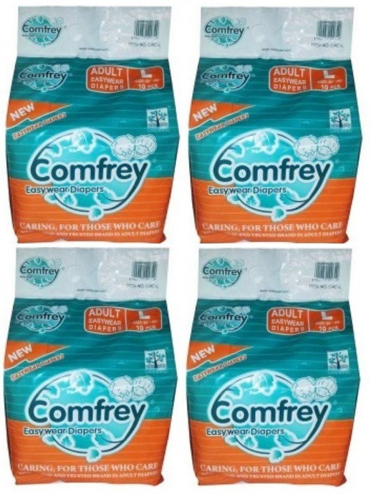 Comfrey Adult Diapers XLarge - 10's Disposable Hip Size 50inches to 65inches