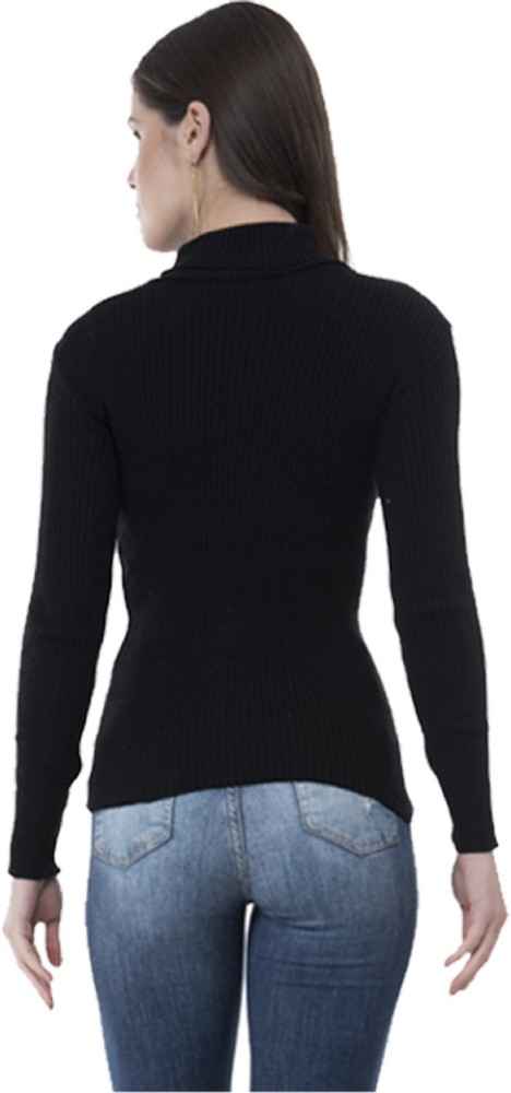 Hansber Womens Turtle Neck Crop Ladies Short Plain India