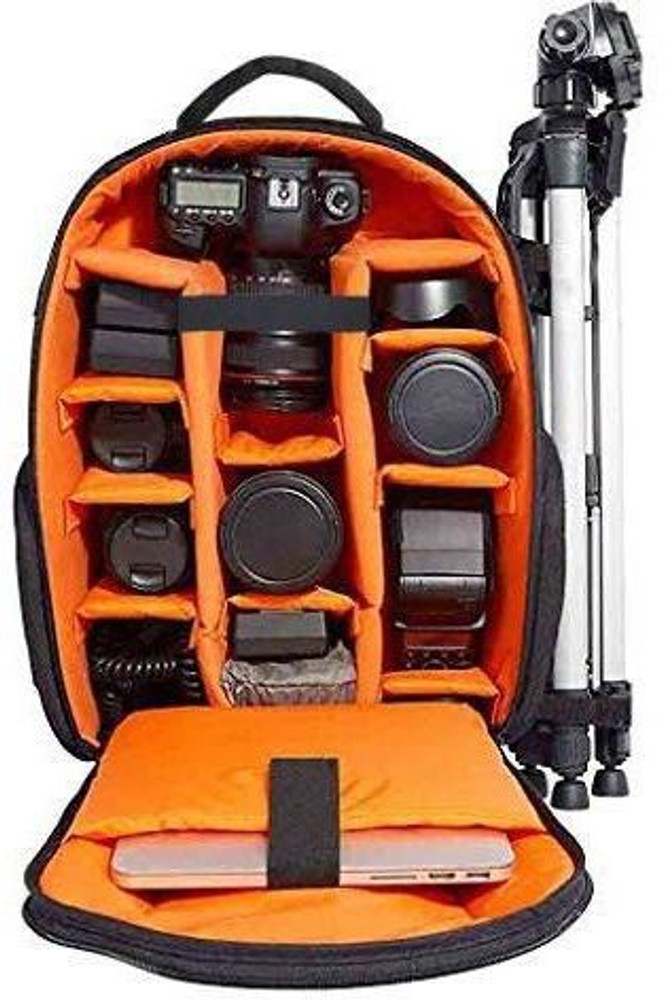 Smiledrive DSLR Camera Laptop Bag Backpack with Padded Adjustable Grids for Lenses Accessories Includes Waterproof Cover Made in India Camera Bag Smiledrive Flipkart