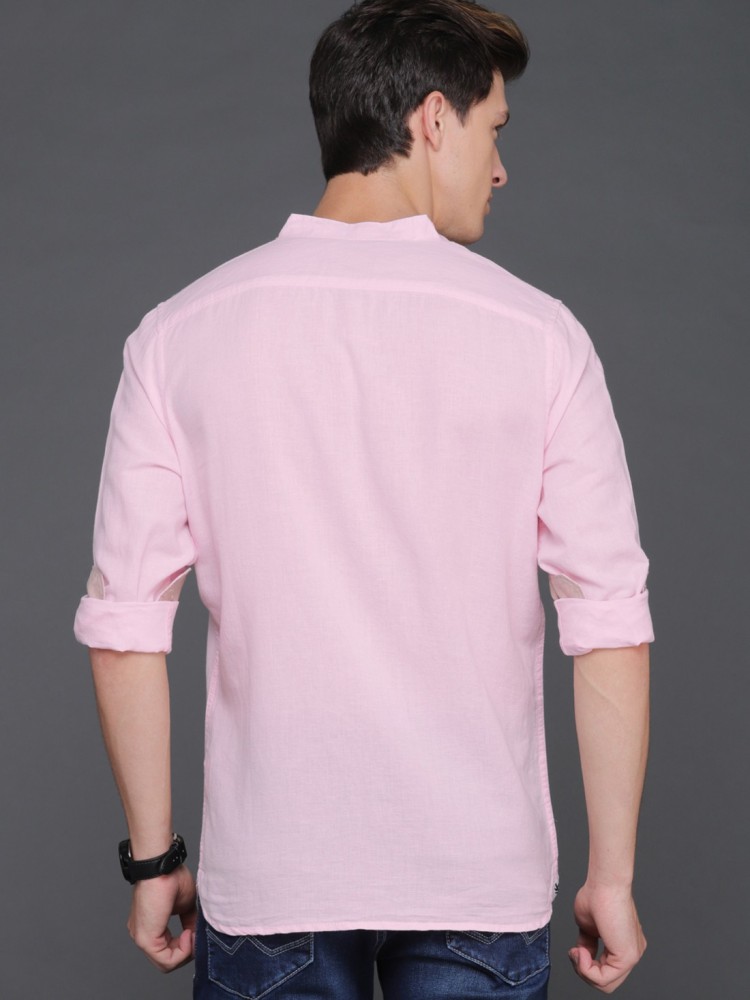 Buy WROGN Men Pink Slim Fit Solid Casual Shirt - Shirts for Men 2478210