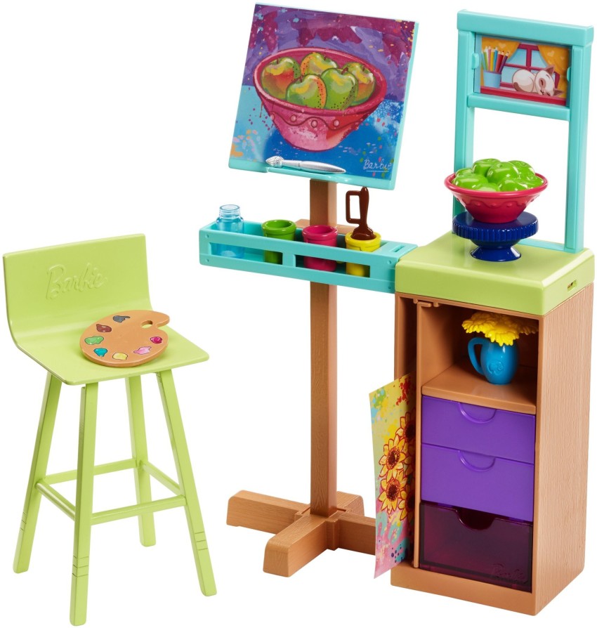 Barbie art sales studio playset