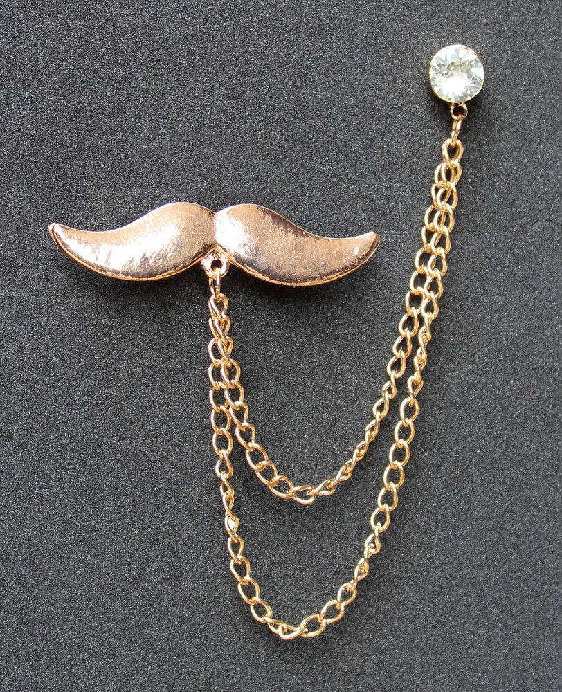 Moustache brooch sales