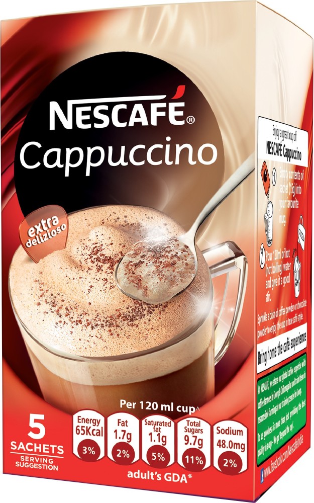  Nescafe Gold Cappuccino Instant Coffee Sachets (8 x 15.5g),  124g, Gold Cappuccino Instant Coffee, Gold Cappuccino