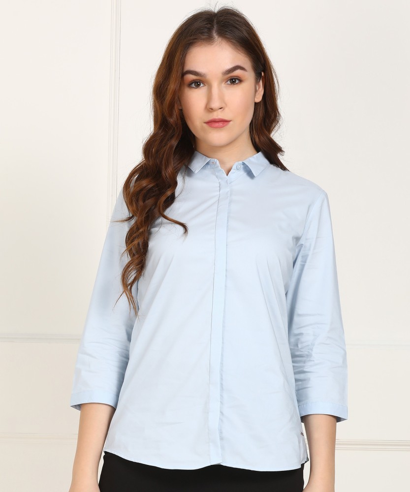 Van heusen women's 2024 solid formal shirt