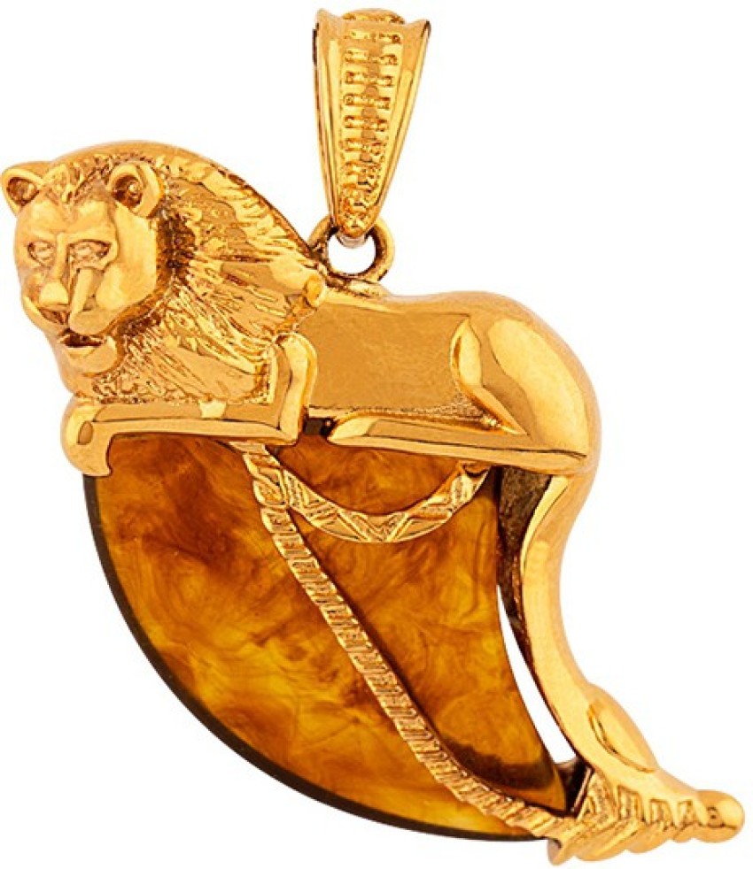 Radha Krishna Latest Gold Plated Artificial Lion Nail Pendant For Men –  Soni Fashion®