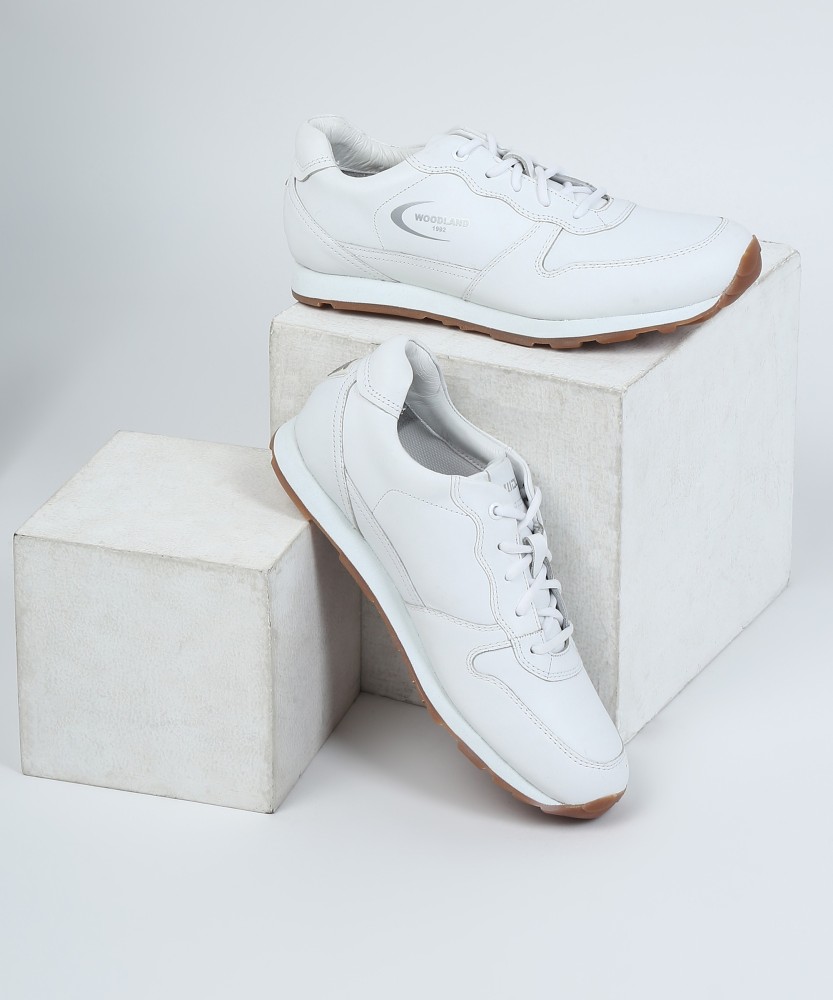 Buy Men's White Leather Sneakers-7 UK/India (41 EU)-(GJ 2813118) online |  Looksgud.in