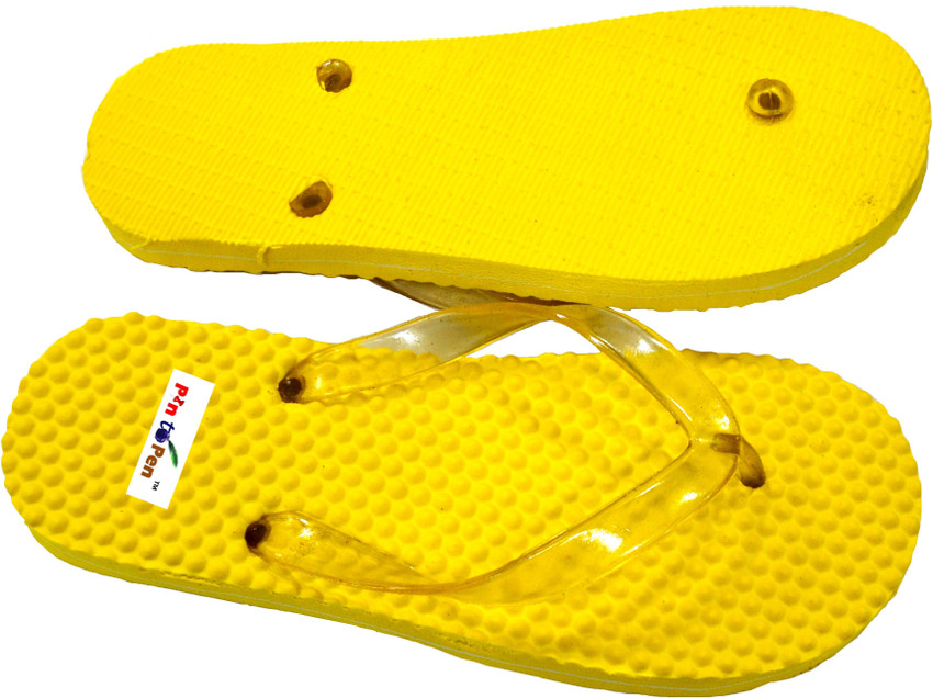 Yellow colour slippers top
