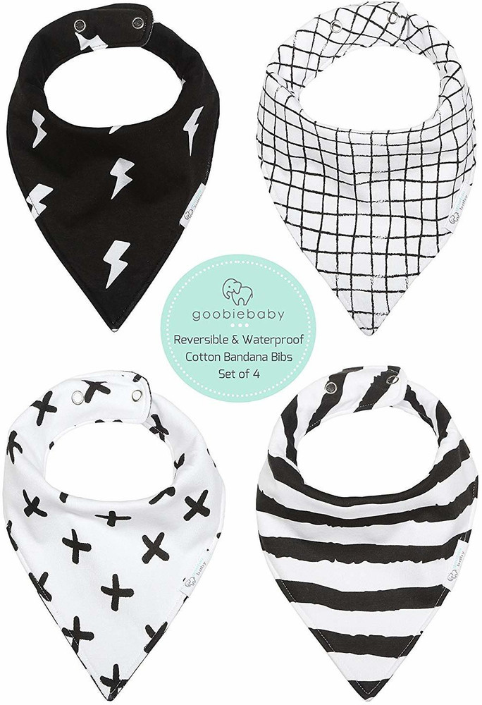 Goobie Baby Reversible Waterproof Cotton Baby Bandana Drool Bibs