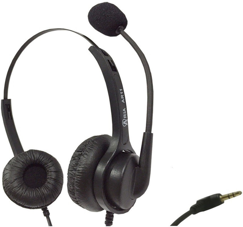 Aria AR11N 3.5mm Call Center Headset for Mobile Phone Wired