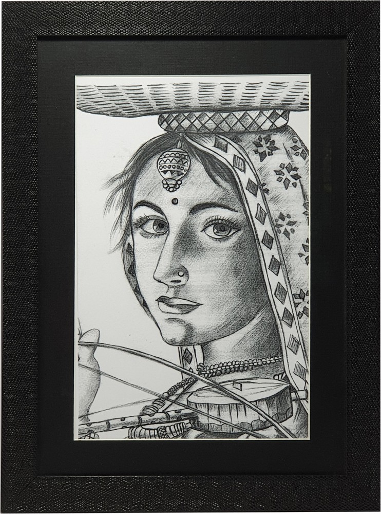 4 Most Popular Pencil Drawing Of Village Girl women pencil drawing HD  wallpaper  Pxfuel
