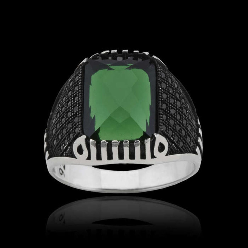 SILVER SHINE Silver Shine 92.5 Sterling Silver Green Stone Silver Ring for  Women & Girls Silver Sterling Silver Plated Ring Price in India - Buy  SILVER SHINE Silver Shine 92.5 Sterling Silver
