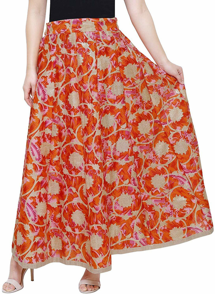 Orange deals skirt combination