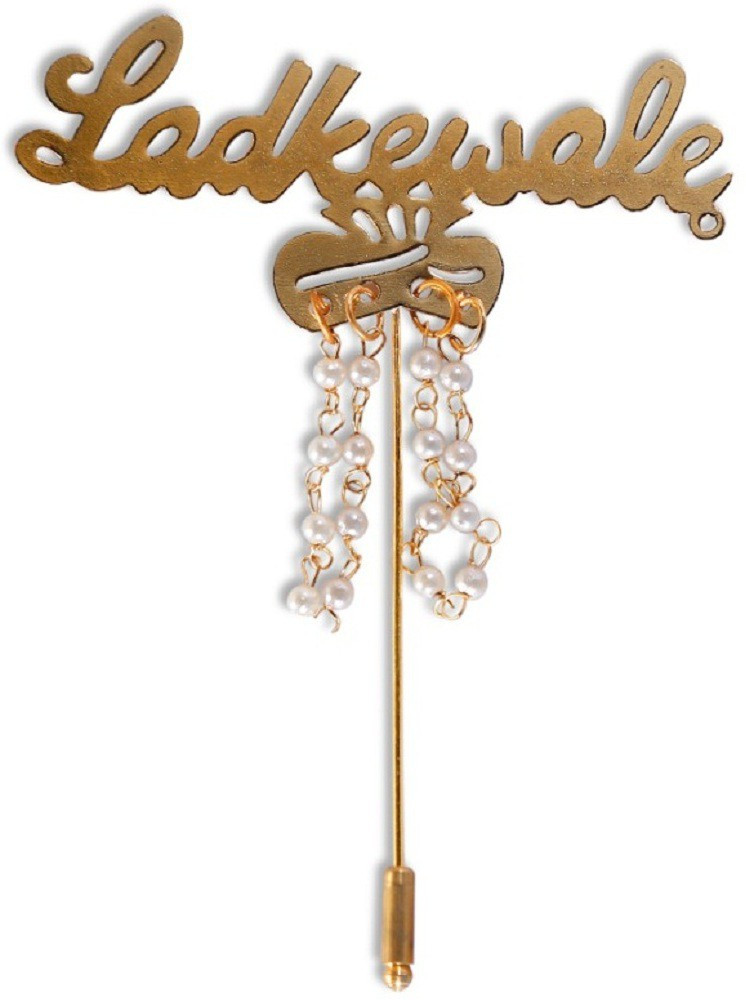 EMONO Great Indian Wedding LADKEWALE BETIWALE Badge Brooches Pins for Men and Women Make Yourself Different in The Wedding Among The Crowd Pack of 8 Brooch Price in India Buy EMONO Great Indian Weddin...