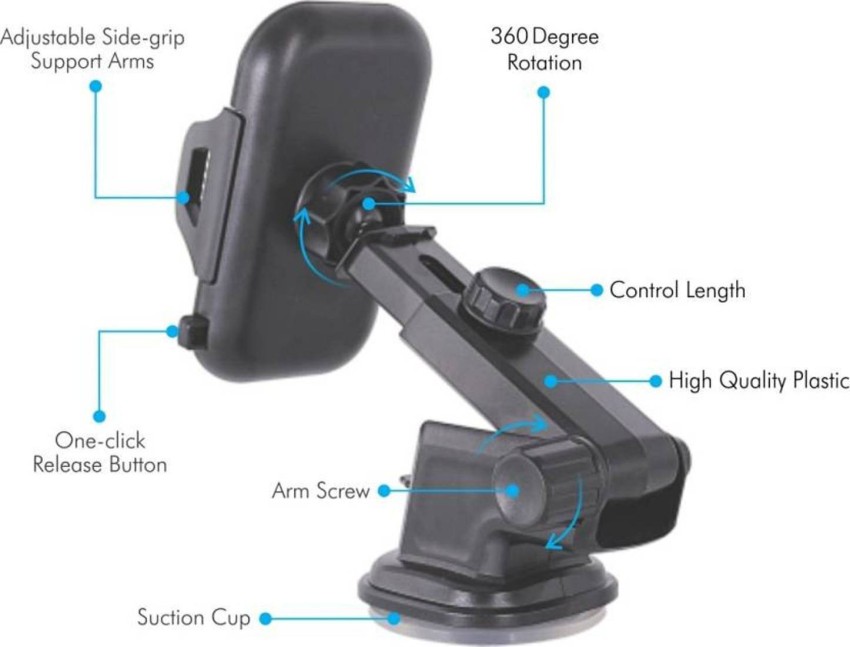 Buy Portronics Clamp M3 Car Mobile Holder at Lowest Prices