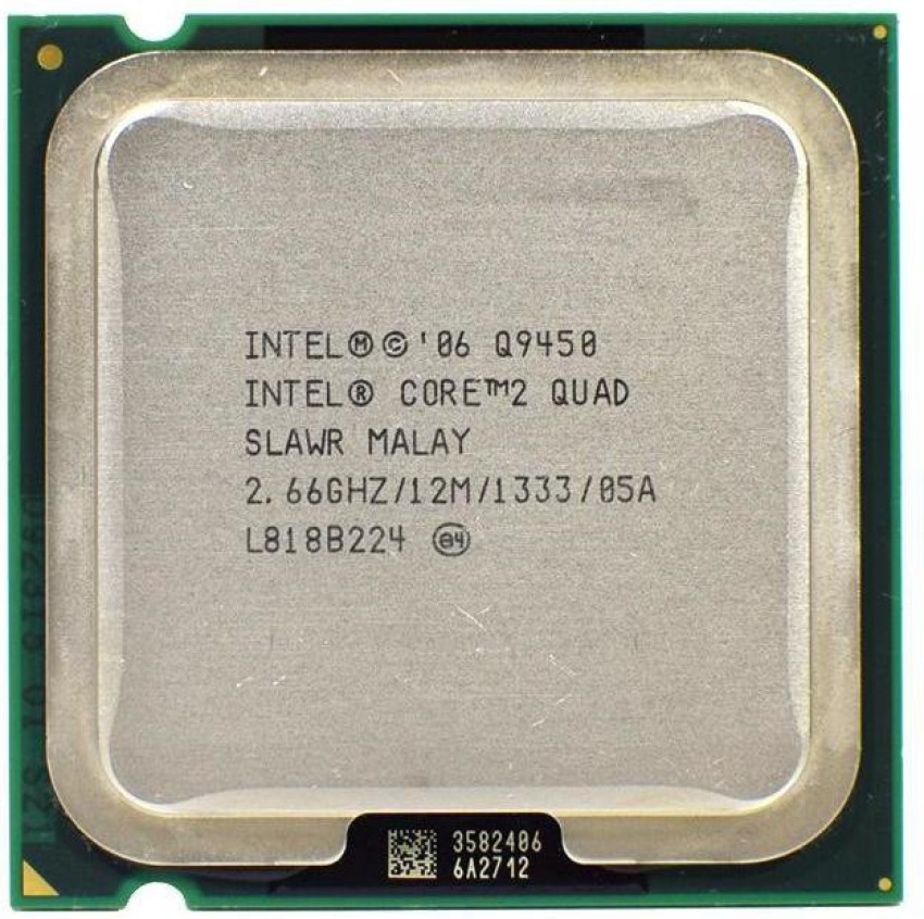 Intel Q9450 Core 2 Quad (12 MB L2 Cache) 2.66 GHz LGA 775 Socket 4 Cores  Desktop Processor - Intel : Flipkart.com