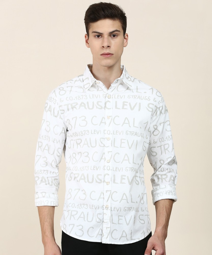 LEVI S Men Printed Casual White Shirt Buy LEVI S Men Printed Casual White Shirt Online at Best Prices in India Flipkart