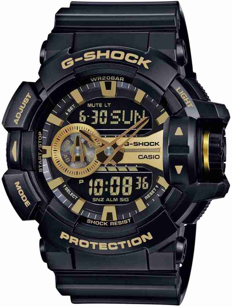 CASIO GA 400GB 1A9DR G SHOCK GA 400GB 1A9DR Black Gold Dial Resin Strap Analog Digital Watch For Men For Men G651 Online at Best Prices in India Flipkart