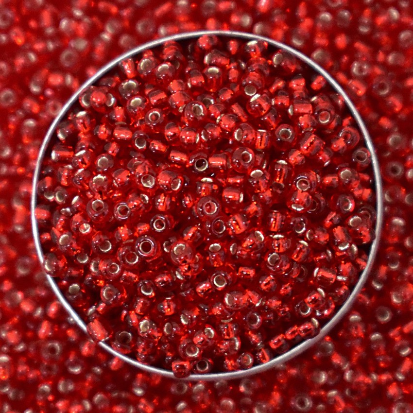 Embroiderymaterial Red 11/0 Seed Beads for Embroidery, Craft