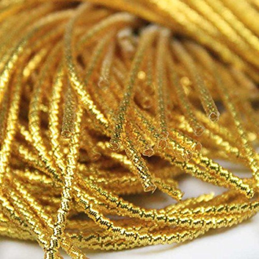 Embroiderymaterial Yellow Gold 1MM Zardosi Spring Dabka French