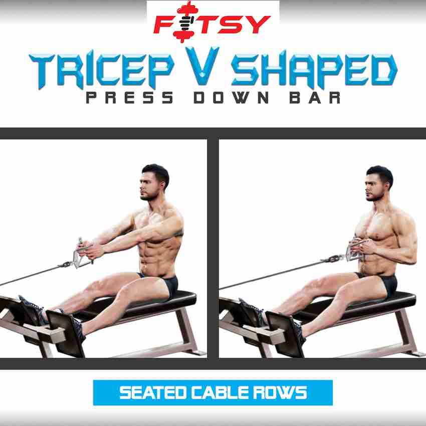 Seated cable online row bar