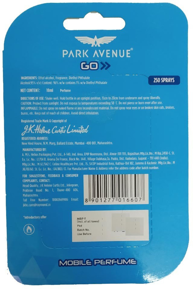 Park avenue clearance pocket perfume price