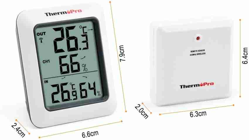 ThermoPro Digital Wireless Indoor Outdoor Hygrometer Thermometer Humidity  Meter