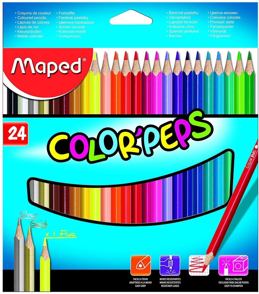 Maped Color'Peps Triangular Colored Pencils, Assorted Colors 1 Set