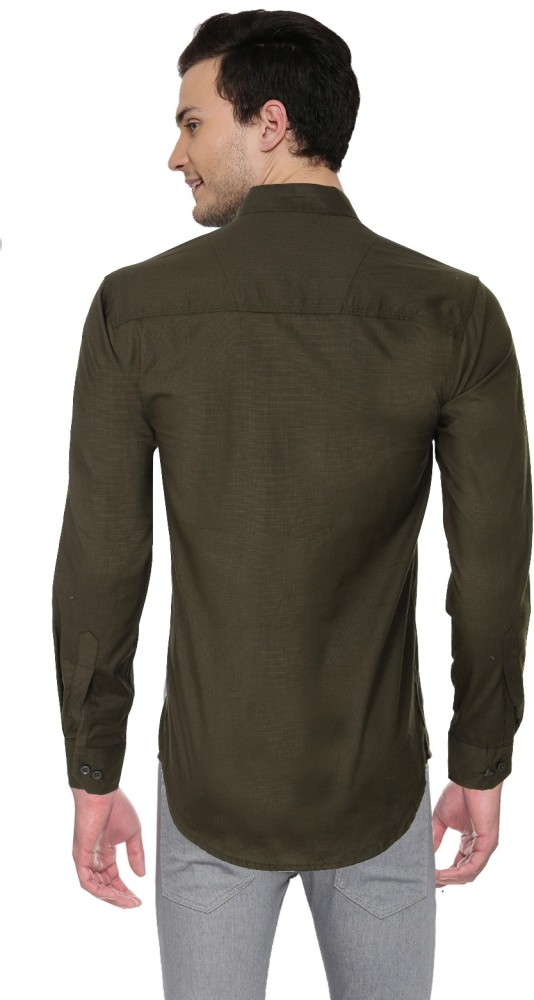 Solid Olive Green Shirt