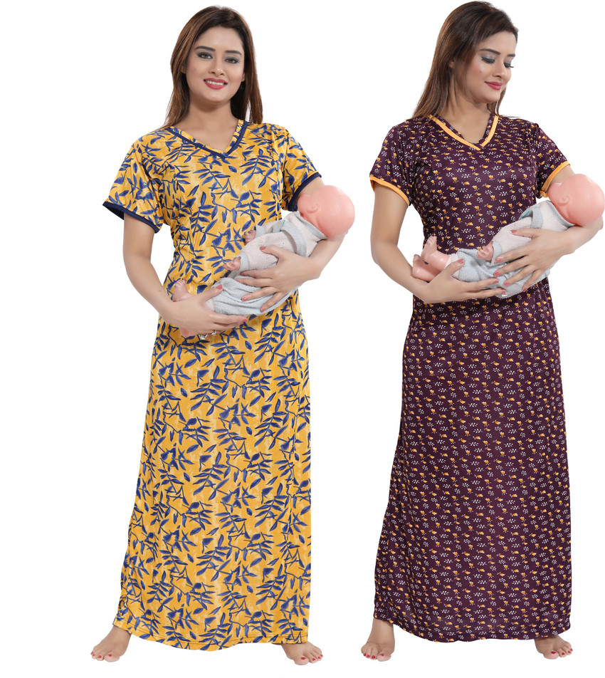 TUCUTE Women Maternity Nursing Nighty Buy TUCUTE Women Maternity