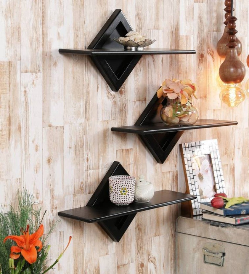 Modern wooden online wall shelves