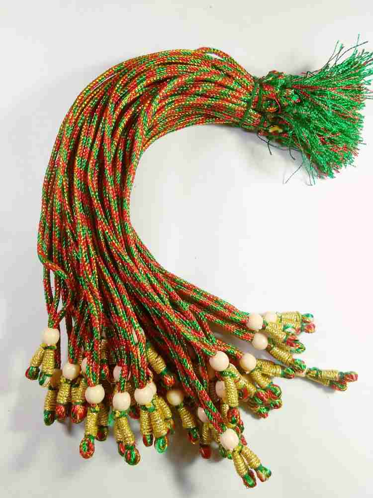 SPARKLE Necklace back rope colorful dori for Silk Thread Jewellery making pack of 12Pcs. Necklace back rope colorful dori for Silk Thread Jewellery making pack of 12Pcs. shop for SPARKLE