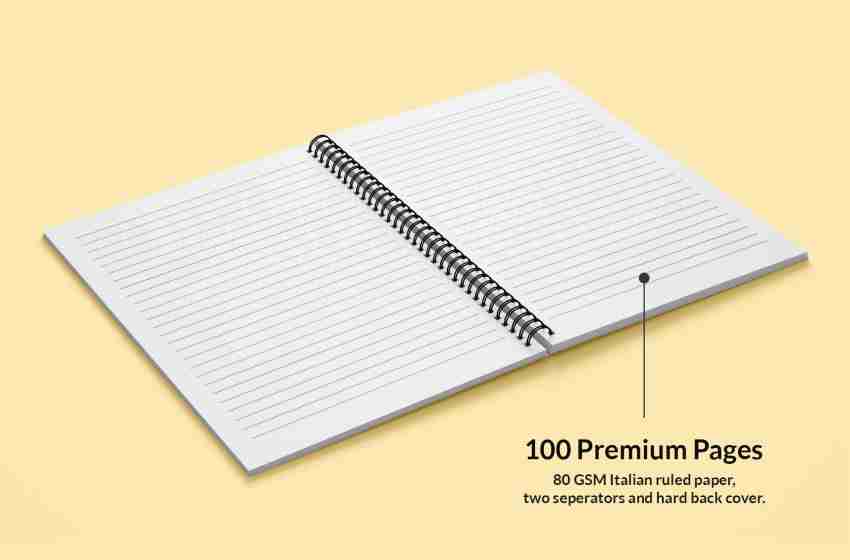 A5 Blank Notebook 5.8”x8.25” Sketch Book, 100 Sheets, Thick 100gsm Paper &  Kraft Cover, Great for Sketching, Writing and Journal Refills