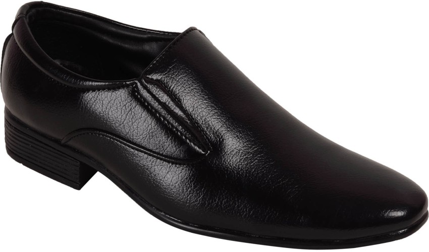 Bata Bata Men Black Soft Simple Formal Shoes Slip On For Men