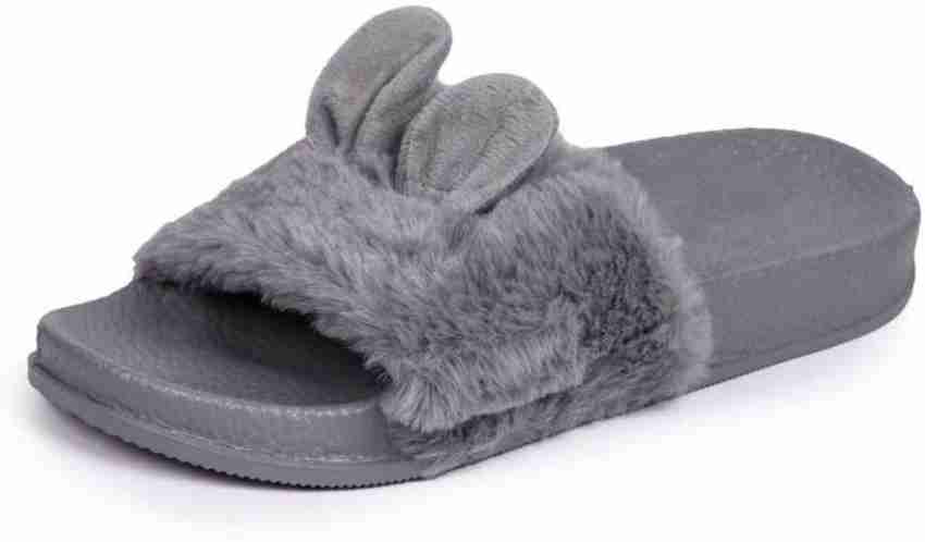 Girls discount furry sliders