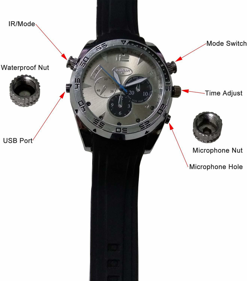 visionrabbit Genuine Spy Camera Watch with Video Recorder HD 1080P