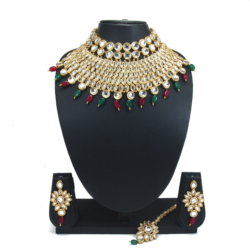 Padmavati Bangles Alloy Gold plated Multicolor Jewellery Set Price in India Buy Padmavati Bangles Alloy Gold plated Multicolor Jewellery Set Online at Best Prices in India Flipkart