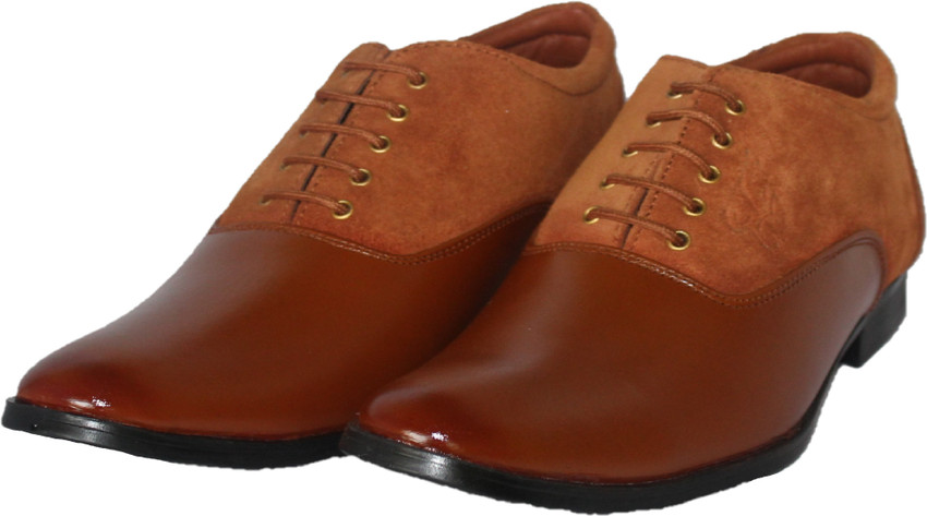 Coralhawk Coralhawk Formal Party Genuine Leather Tan Shoes for Men