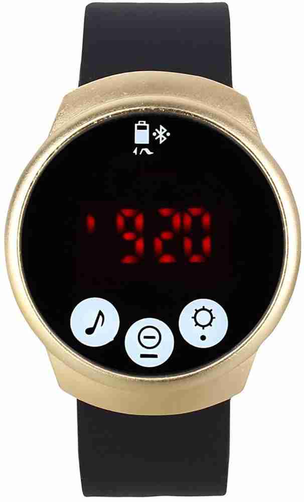 Round dial digital watch sale