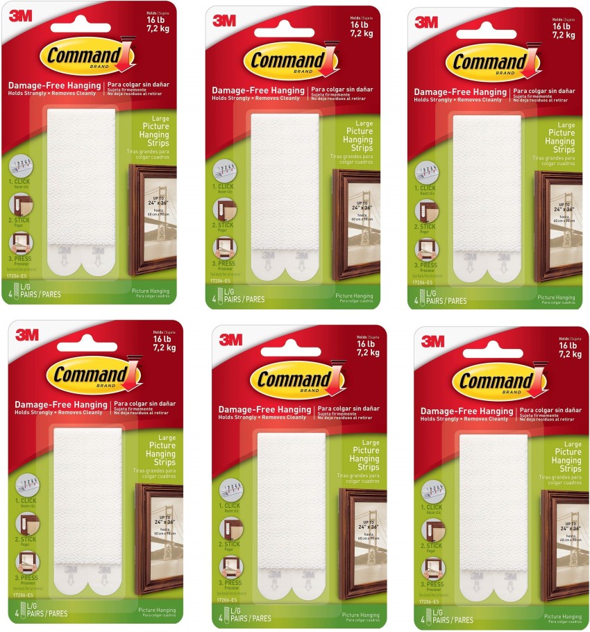 Command Plastic Picture and Frame Hanging Strips - Large white Hook 12  Price in India - Buy Command Plastic Picture and Frame Hanging Strips -  Large white Hook 12 online at