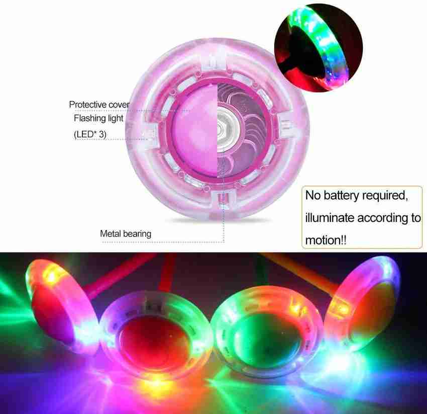 Led top skipping ball