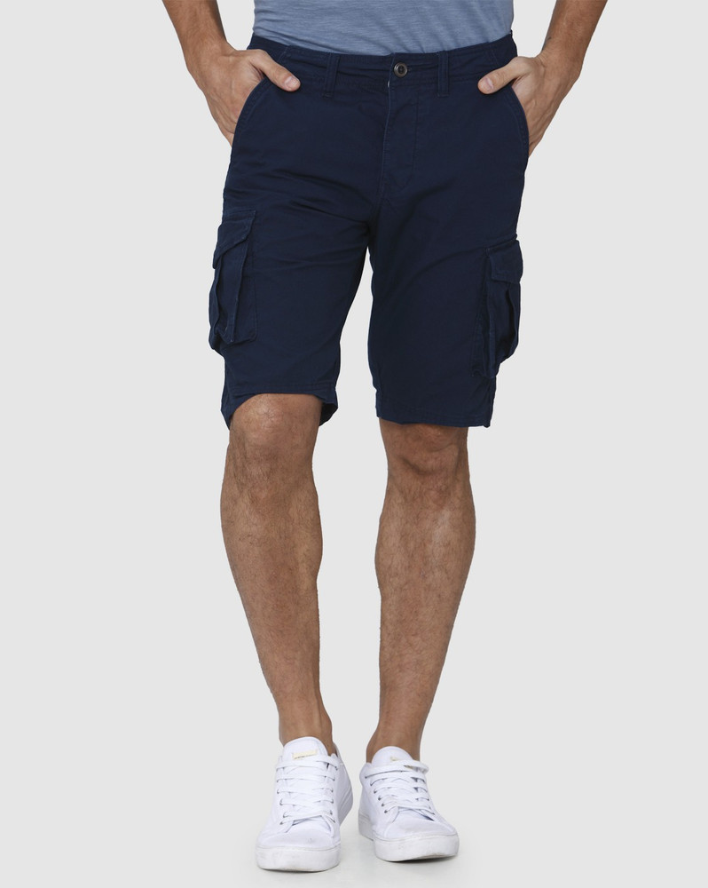 Mens dark shop blue cargo shorts