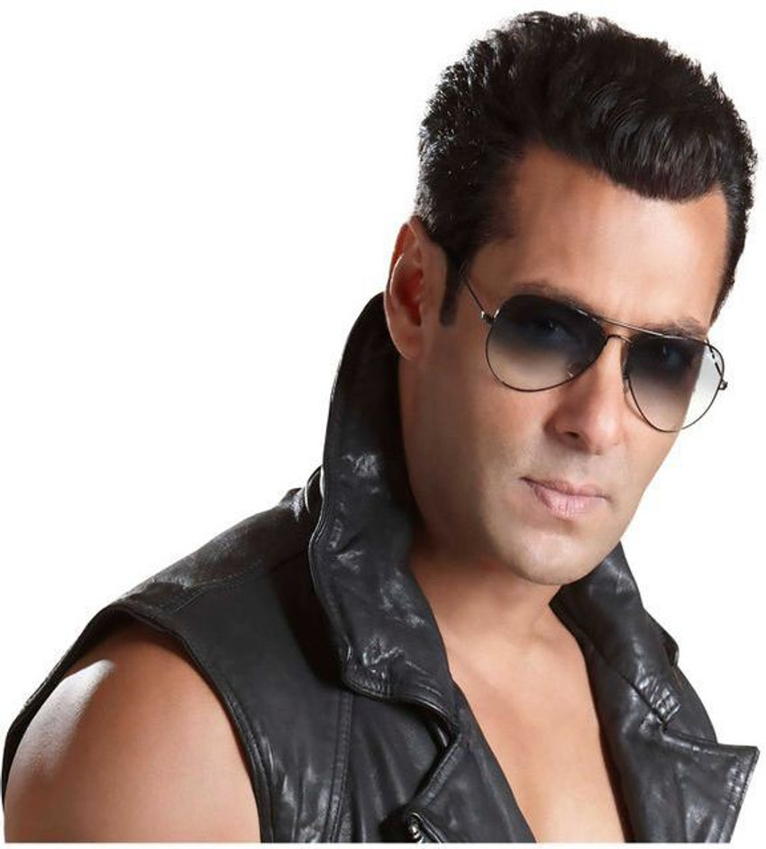 Salman khan in black leather jacket shop