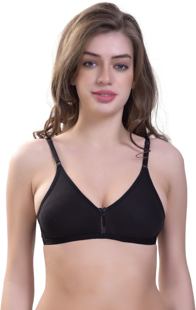 SKY BEAUTY Cotton Fabric Women T-Shirt Non Padded Bra - Buy SKY BEAUTY  Cotton Fabric Women T-Shirt Non Padded Bra Online at Best Prices in India