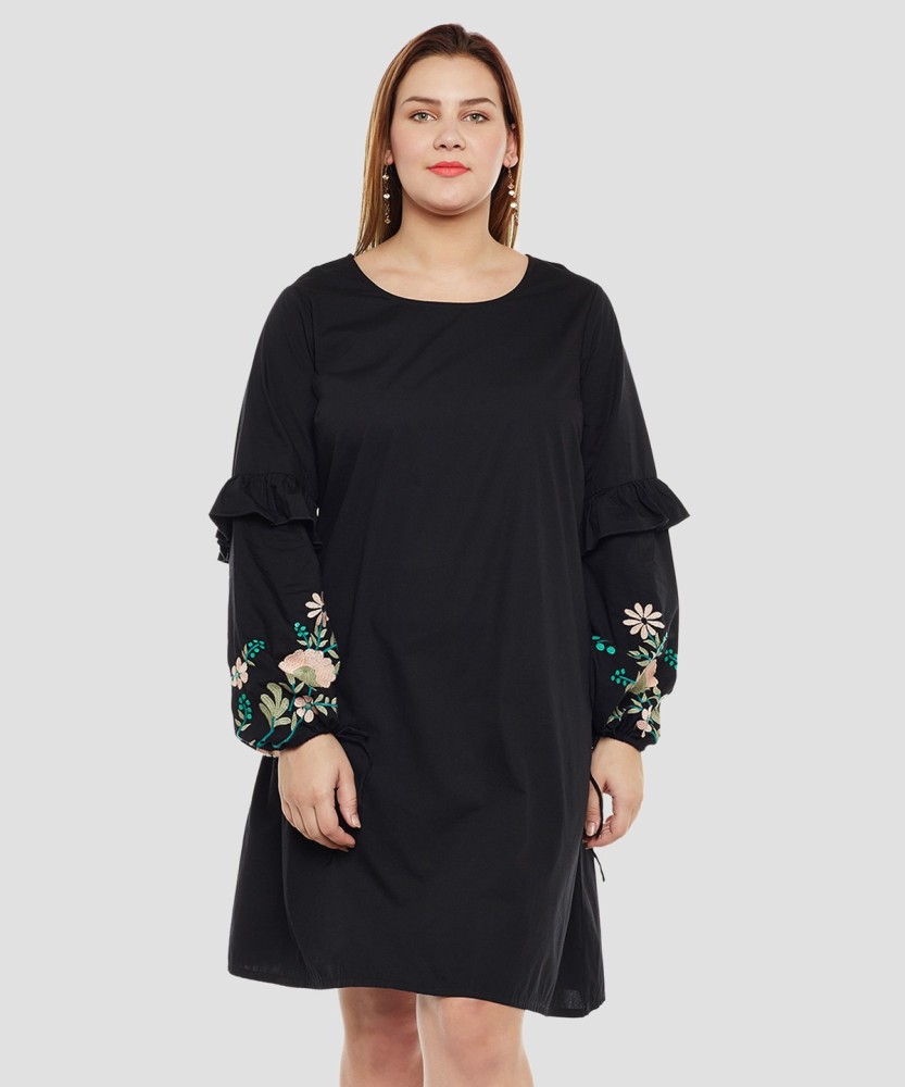 JUNAROSE Women A line Black Dress Buy JUNAROSE Women A line Black Dress Online at Best Prices in India Flipkart