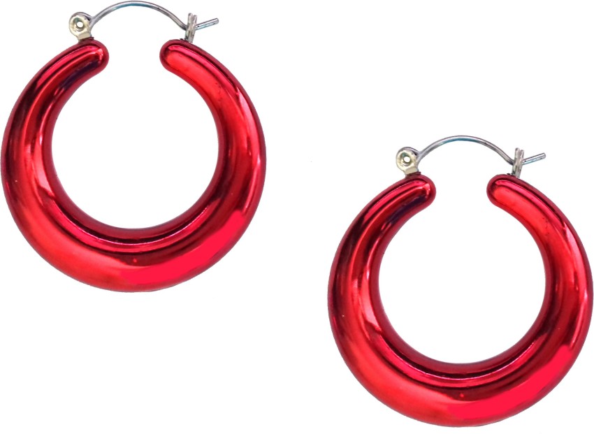 Details more than 77 red plastic hoop earrings best - esthdonghoadian