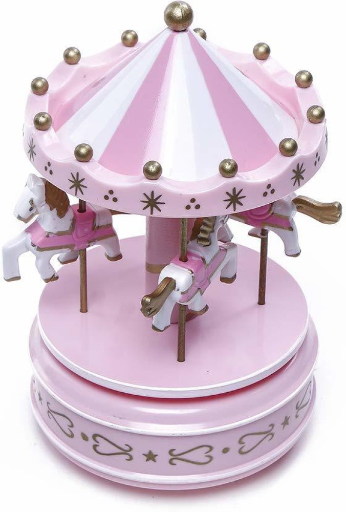 Futurekart Round Music Box Christmas Merry-Go-Round Carousel Wind 