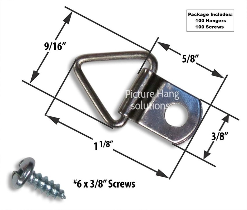 1 hole Triangle D-ring Hangers for Picture Frames